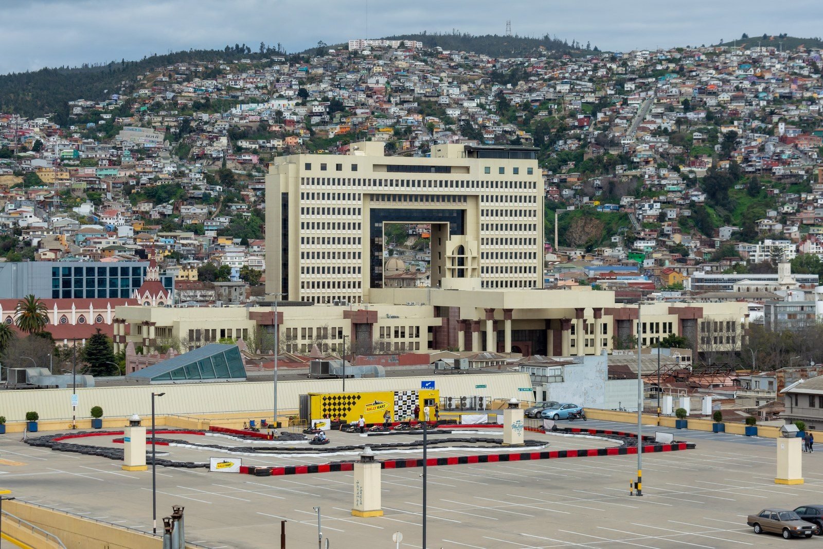fachada del edificio del Congreso Nacional, en Valparaíso